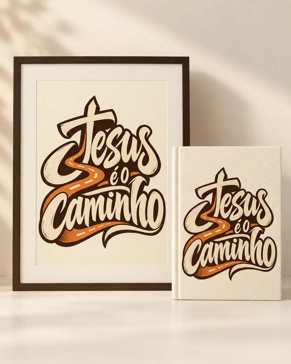 Quadro e caderno · Jesus é o caminho